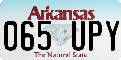 AR license plate 065UPY