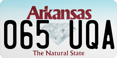 AR license plate 065UQA