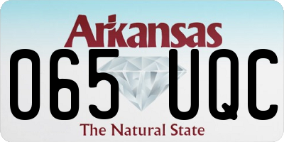 AR license plate 065UQC