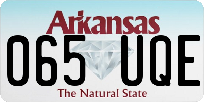 AR license plate 065UQE
