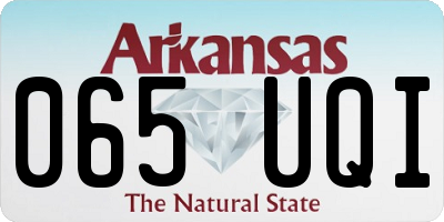 AR license plate 065UQI