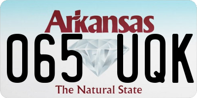 AR license plate 065UQK