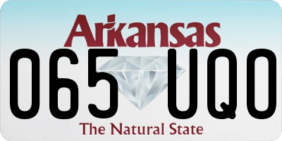 AR license plate 065UQO