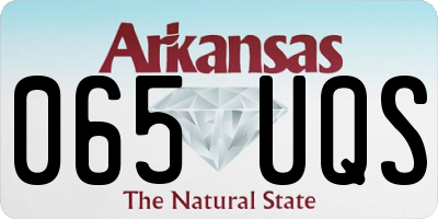 AR license plate 065UQS