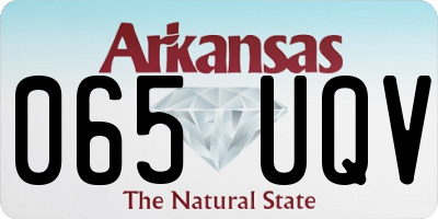 AR license plate 065UQV