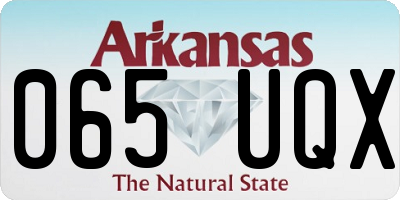 AR license plate 065UQX