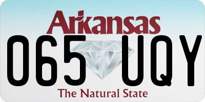 AR license plate 065UQY