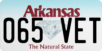AR license plate 065VET