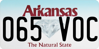 AR license plate 065VOC