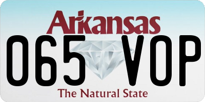 AR license plate 065VOP