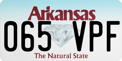 AR license plate 065VPF