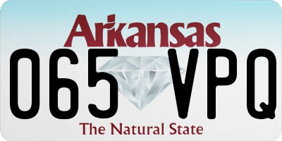 AR license plate 065VPQ