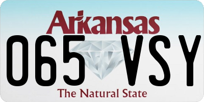 AR license plate 065VSY