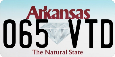 AR license plate 065VTD