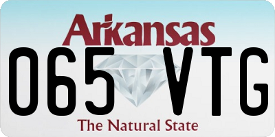 AR license plate 065VTG
