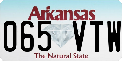 AR license plate 065VTW