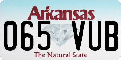 AR license plate 065VUB