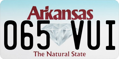 AR license plate 065VUI
