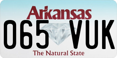 AR license plate 065VUK