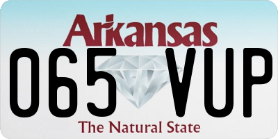 AR license plate 065VUP