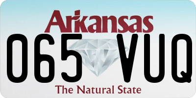 AR license plate 065VUQ
