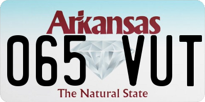 AR license plate 065VUT