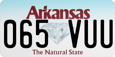 AR license plate 065VUU