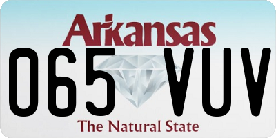 AR license plate 065VUV