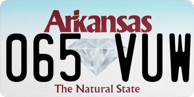 AR license plate 065VUW