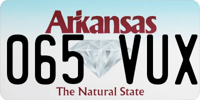 AR license plate 065VUX