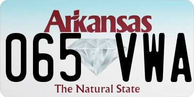AR license plate 065VWA