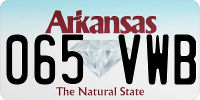 AR license plate 065VWB