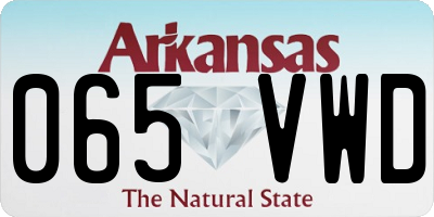 AR license plate 065VWD