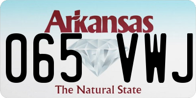 AR license plate 065VWJ