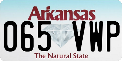 AR license plate 065VWP