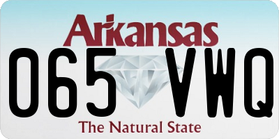 AR license plate 065VWQ