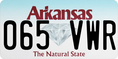 AR license plate 065VWR