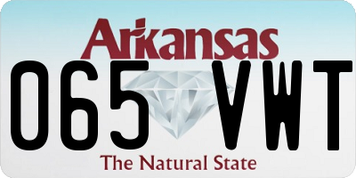 AR license plate 065VWT