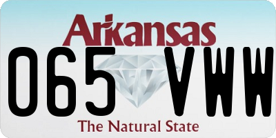AR license plate 065VWW