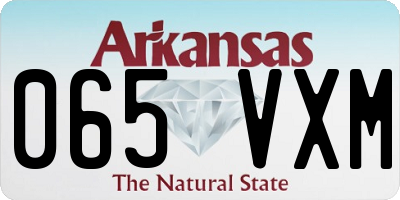 AR license plate 065VXM
