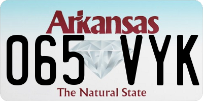 AR license plate 065VYK