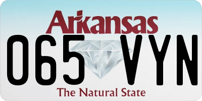 AR license plate 065VYN