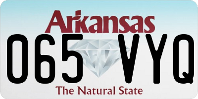 AR license plate 065VYQ
