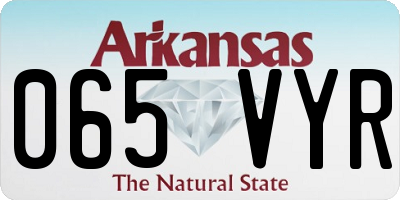 AR license plate 065VYR