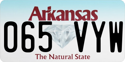 AR license plate 065VYW