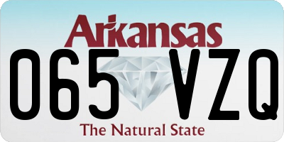 AR license plate 065VZQ