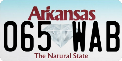 AR license plate 065WAB