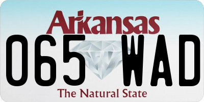 AR license plate 065WAD