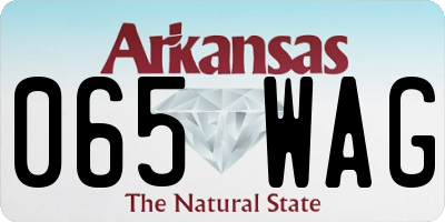 AR license plate 065WAG