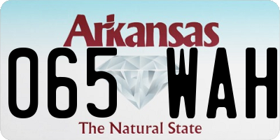 AR license plate 065WAH